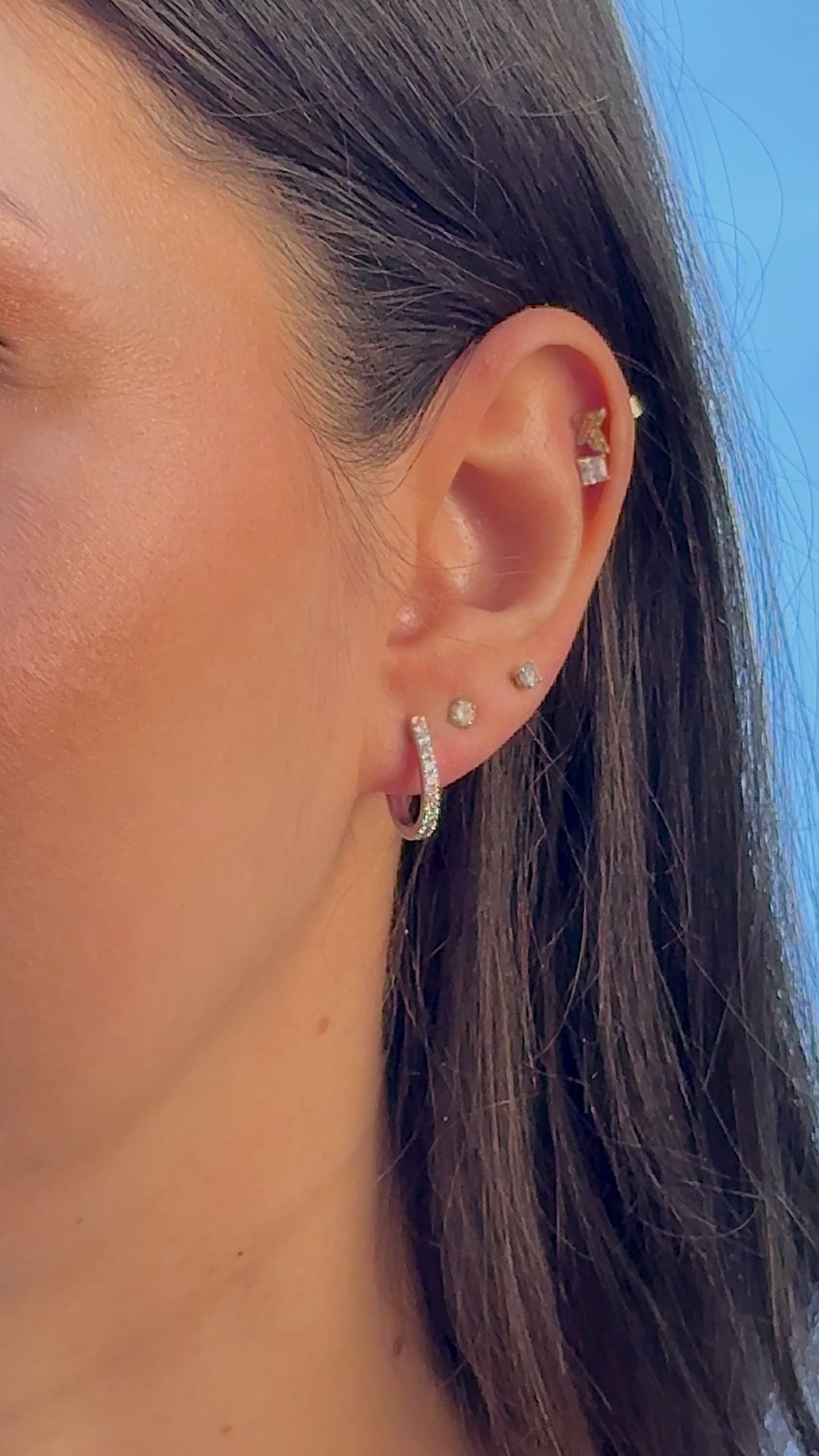 Celestial Petite Hoop Earrings