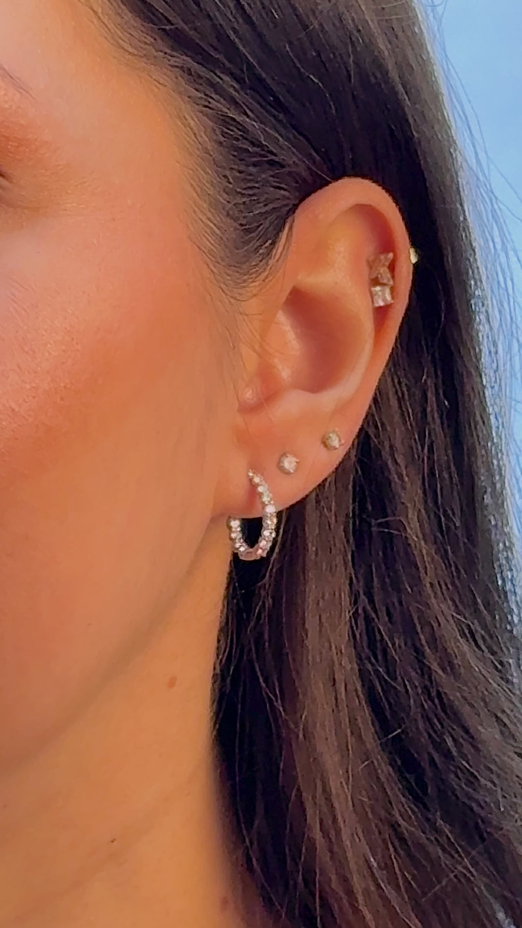 Celestial Eternity Petite Hoop Earrings