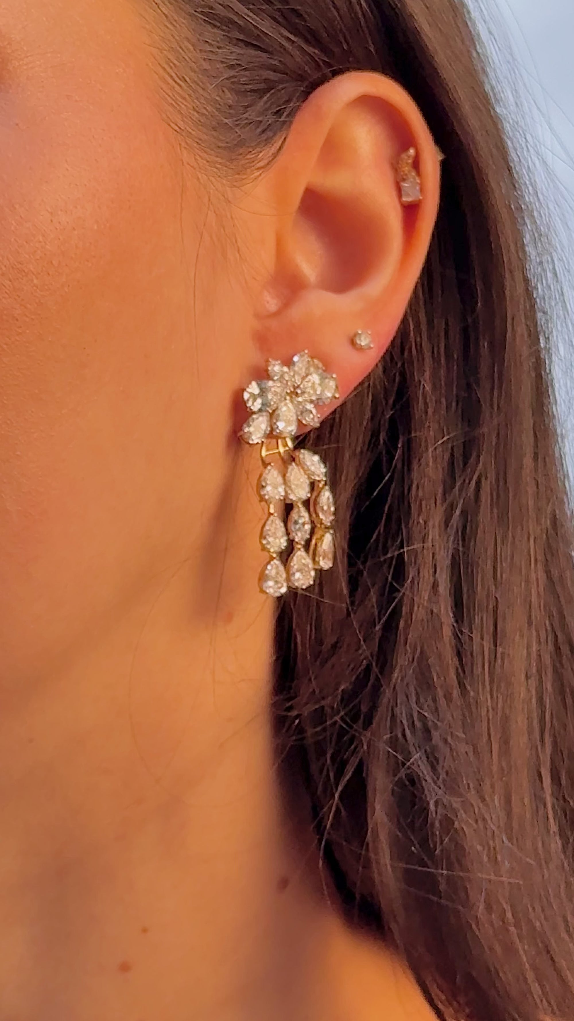 Twilight Pear-Marquise Drop Earring