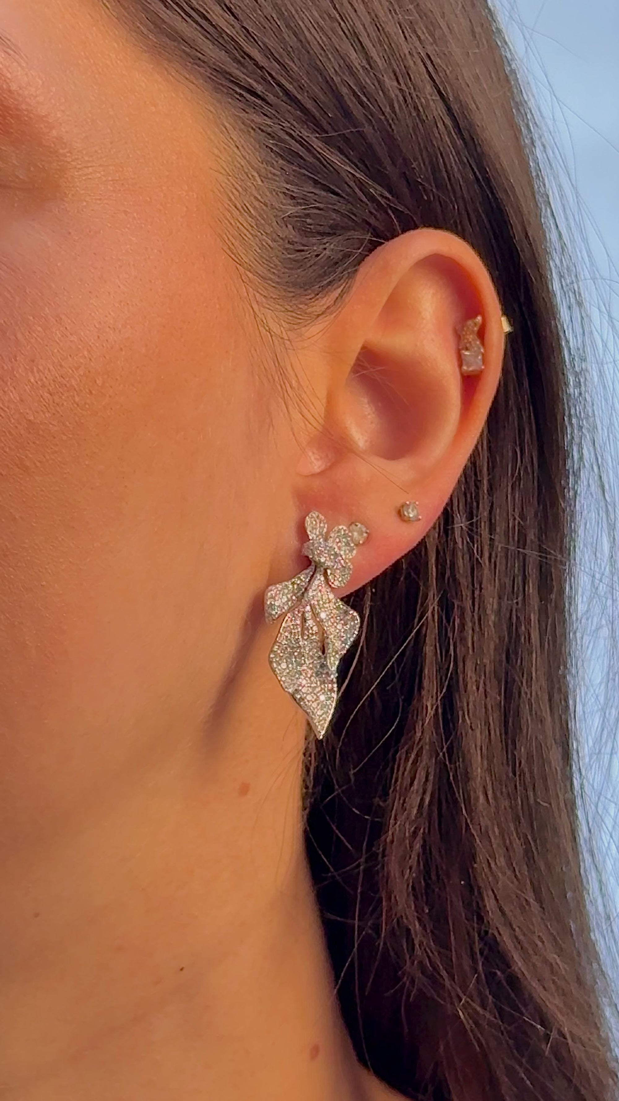 Celestial Cluster Leaf Earring