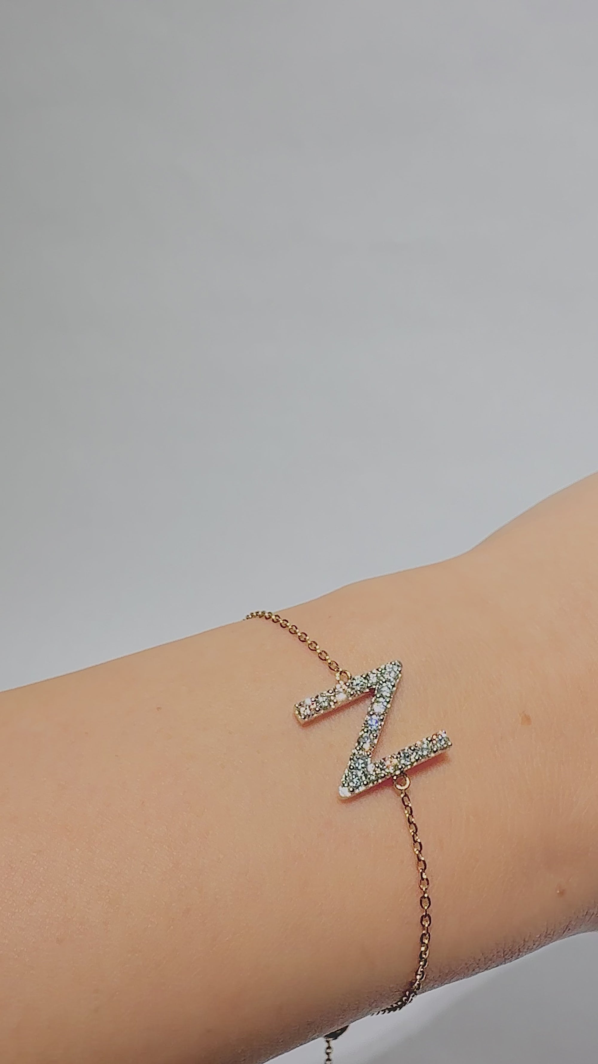 Celestial Alphabet 'N' Chain Bracelet