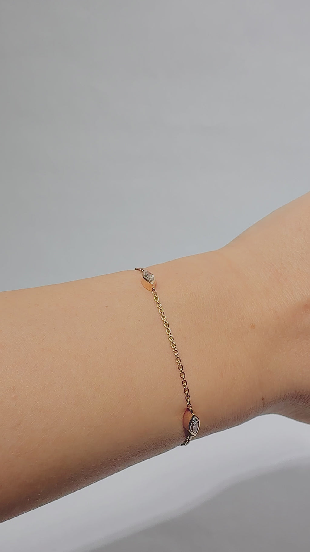 Eclipse Marquise Station Chain Bracelet