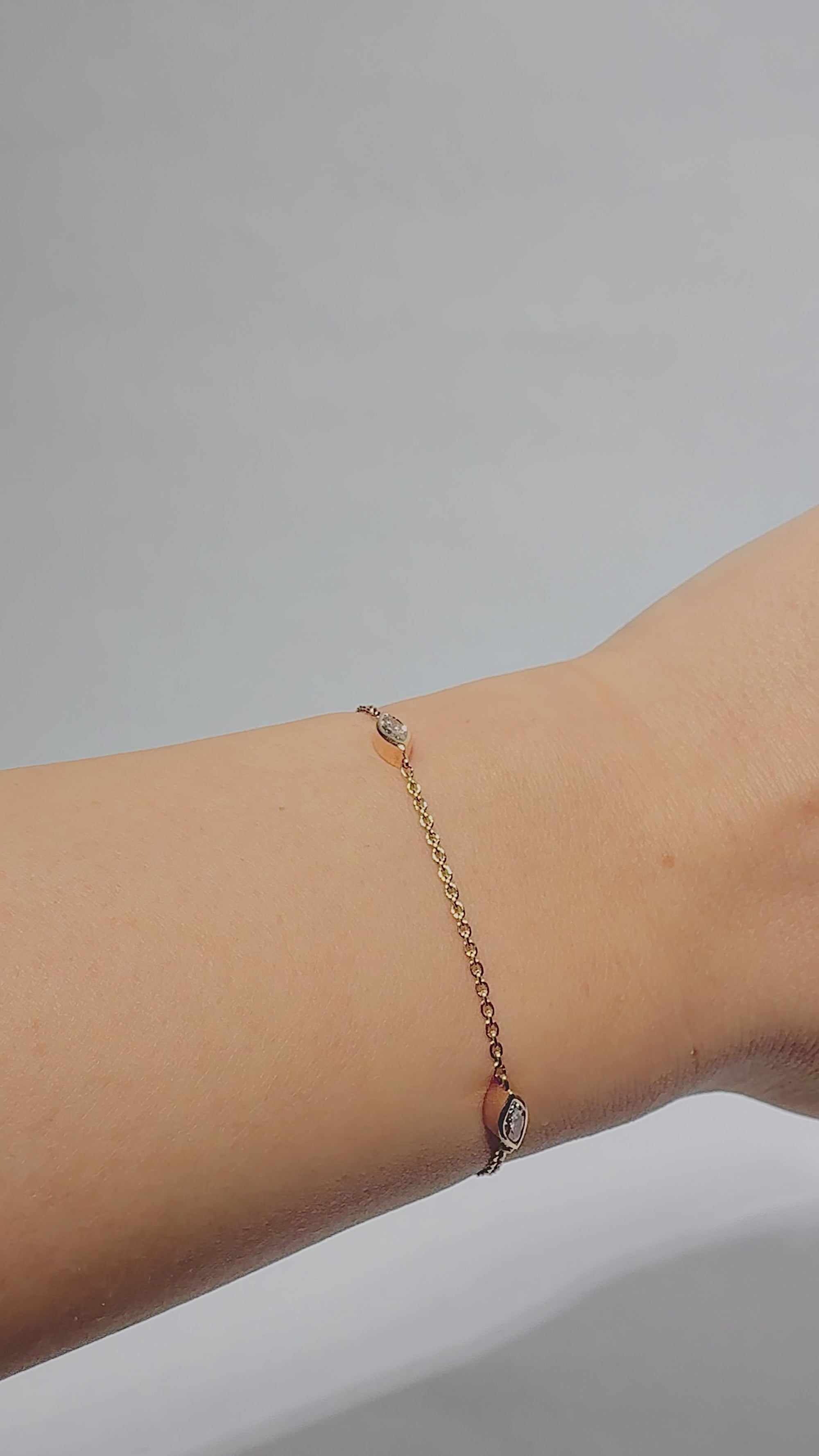 Eclipse Marquise Station Chain Bracelet