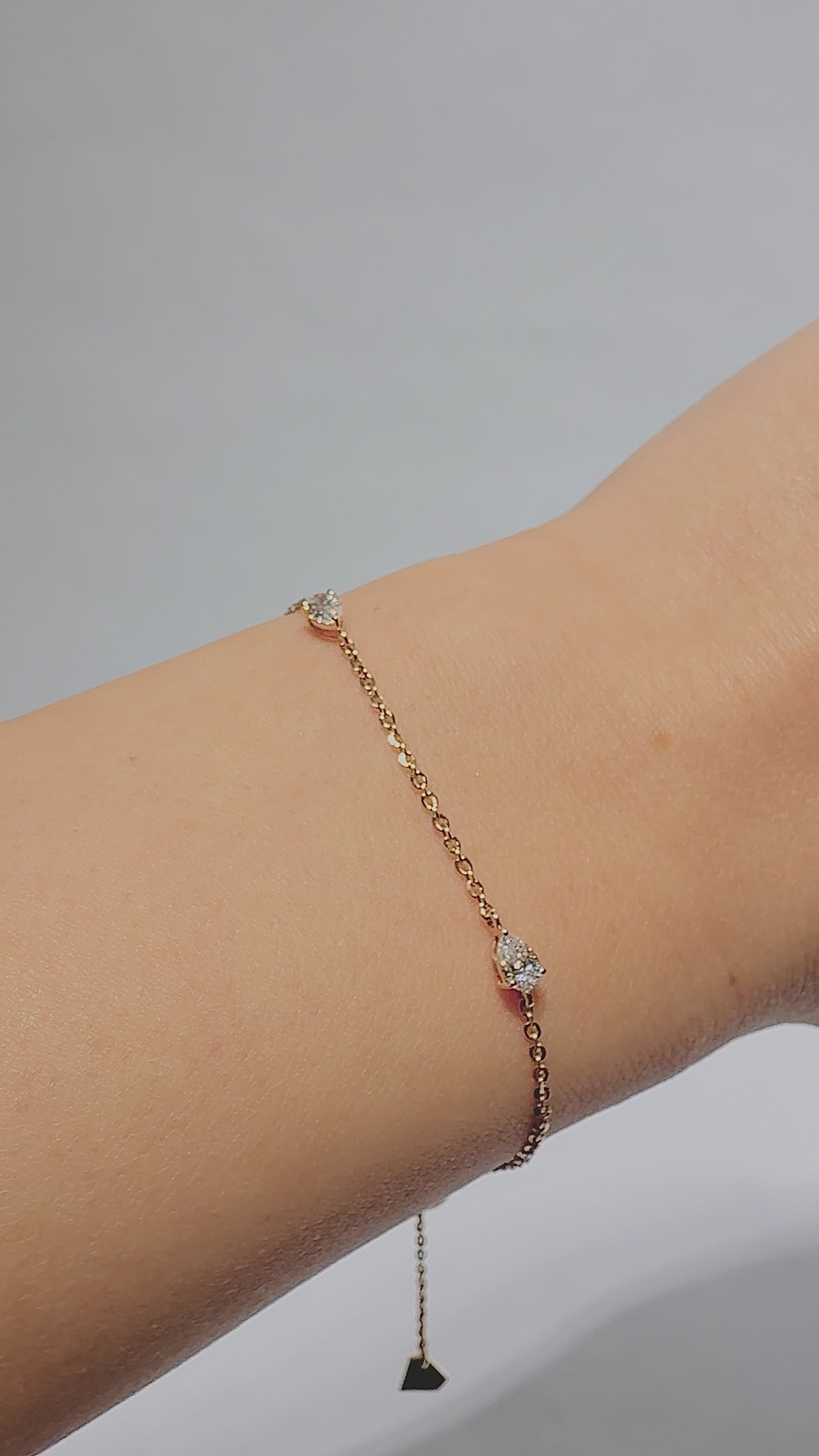 Eternal Pear East-West Chain Braceket