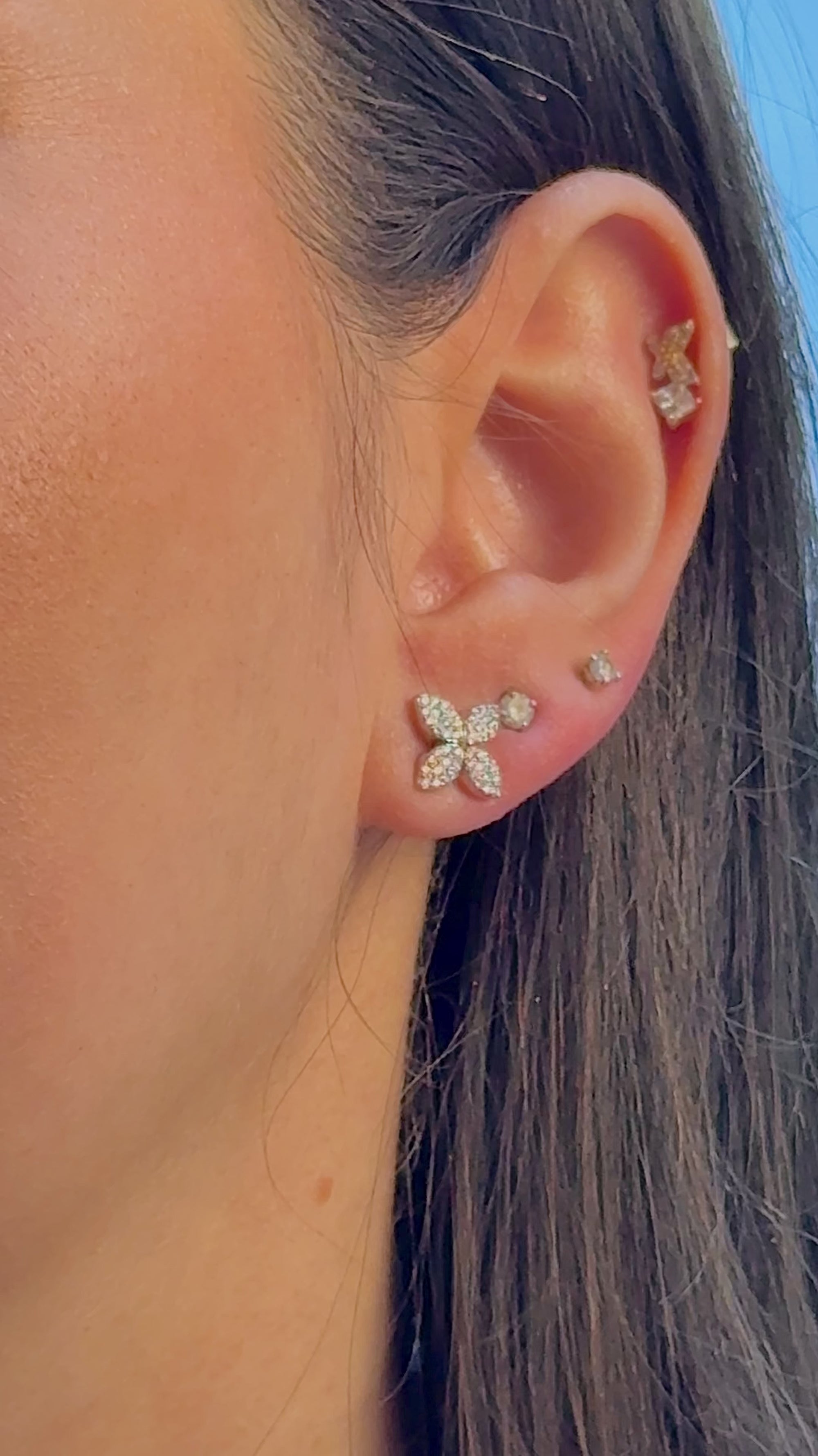 Celestial Cluster Pear Shaped Earring