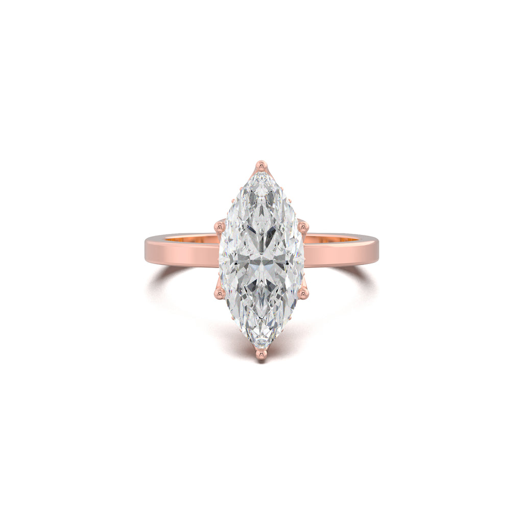 Marquise Hidden Pavé Engagement Ring