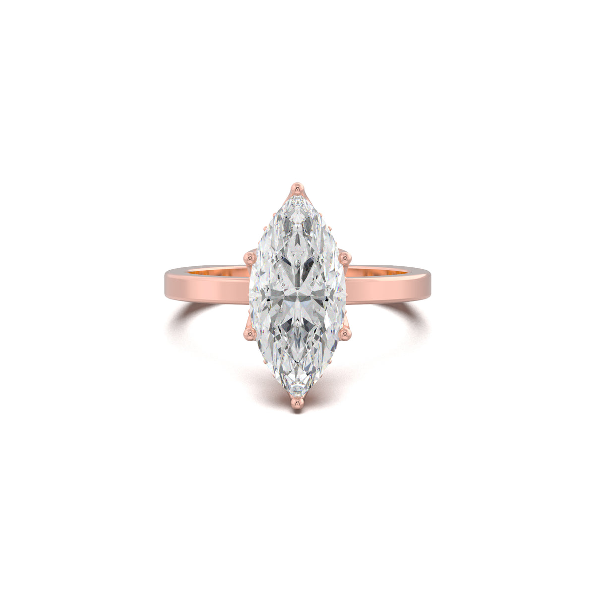 Marquise Hidden Pavé Engagement Ring