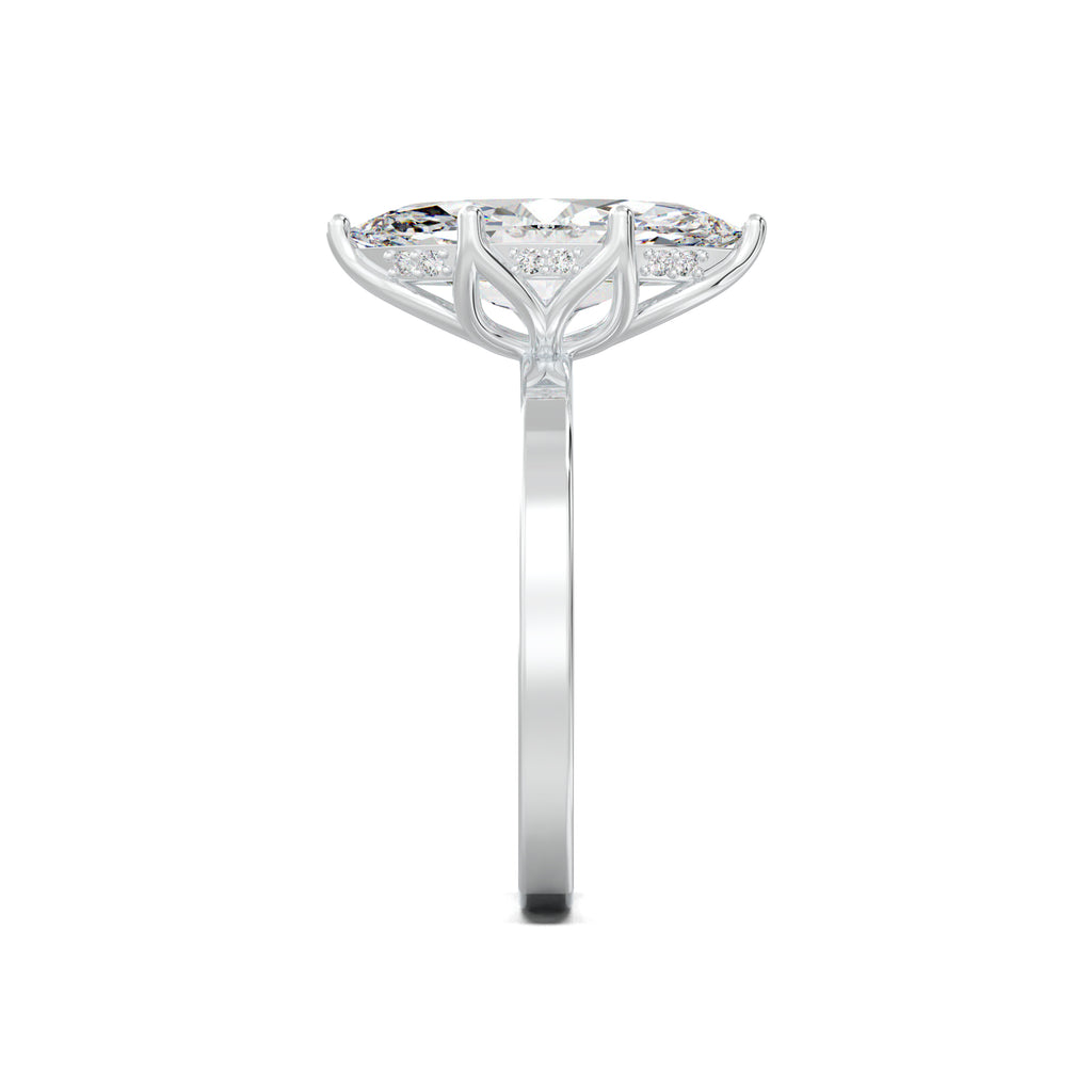 Marquise Hidden Pavé Engagement Ring