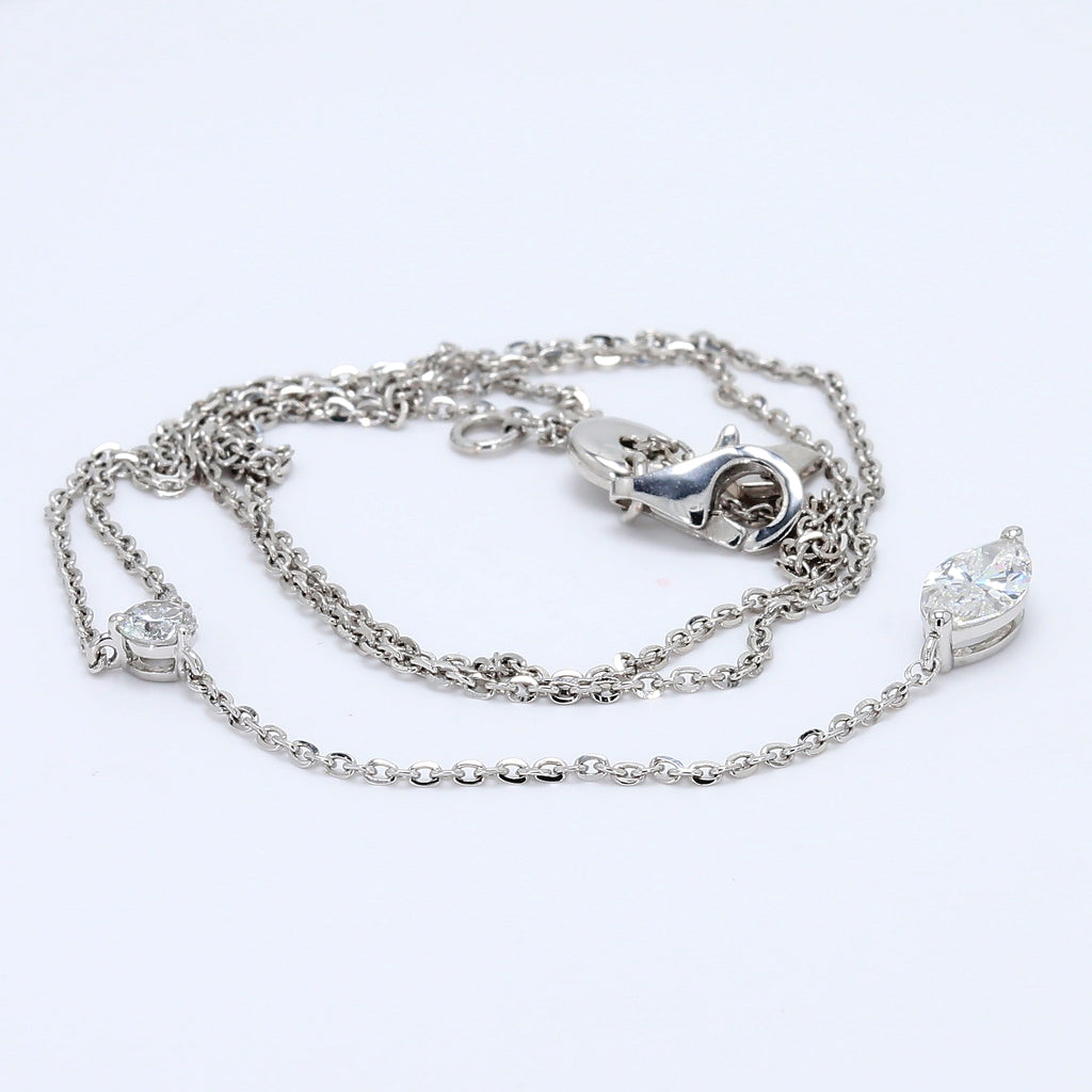 Eternal Round-Marquise Drop Pendant