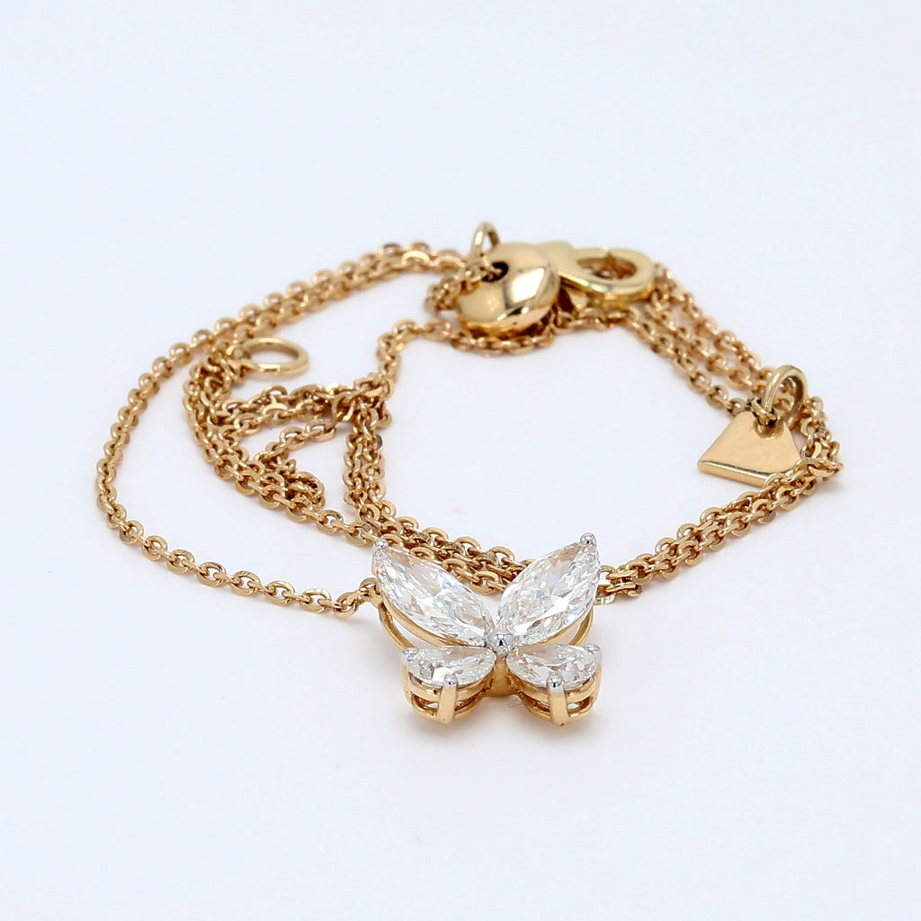 Twilight Marquise-Pear Butterfly Pendant