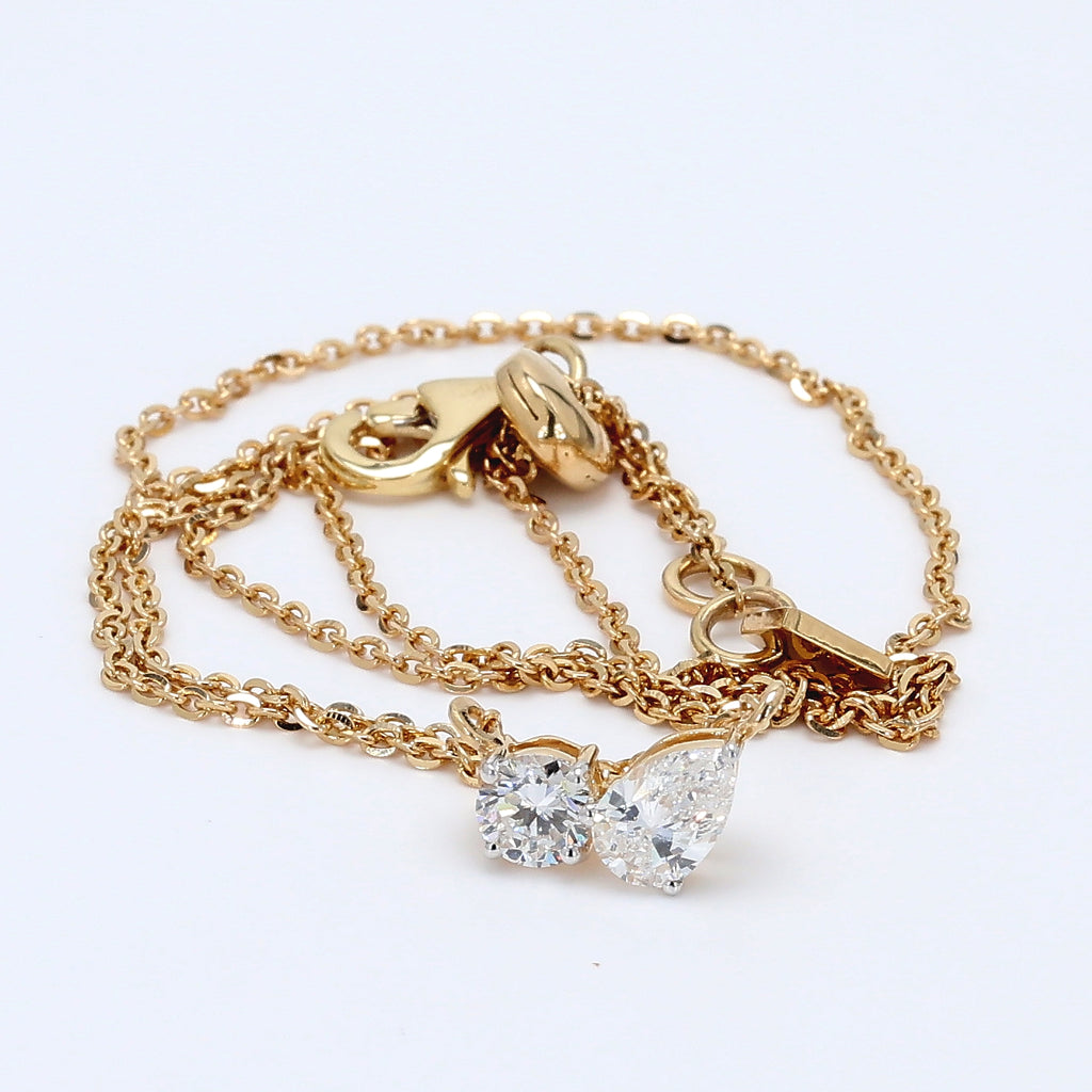 Twin Pear-Round Pendant