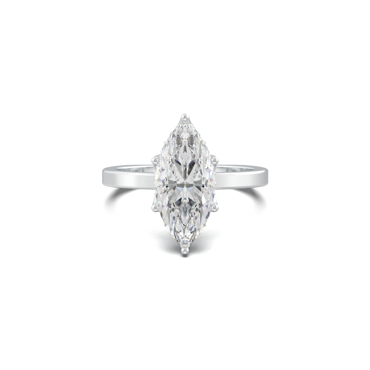 Marquise Hidden Pavé Engagement Ring