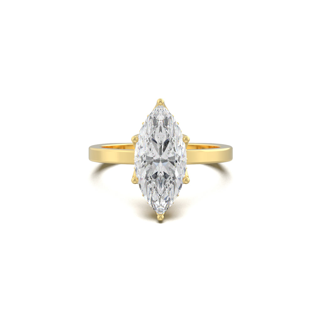Marquise Hidden Pavé Engagement Ring