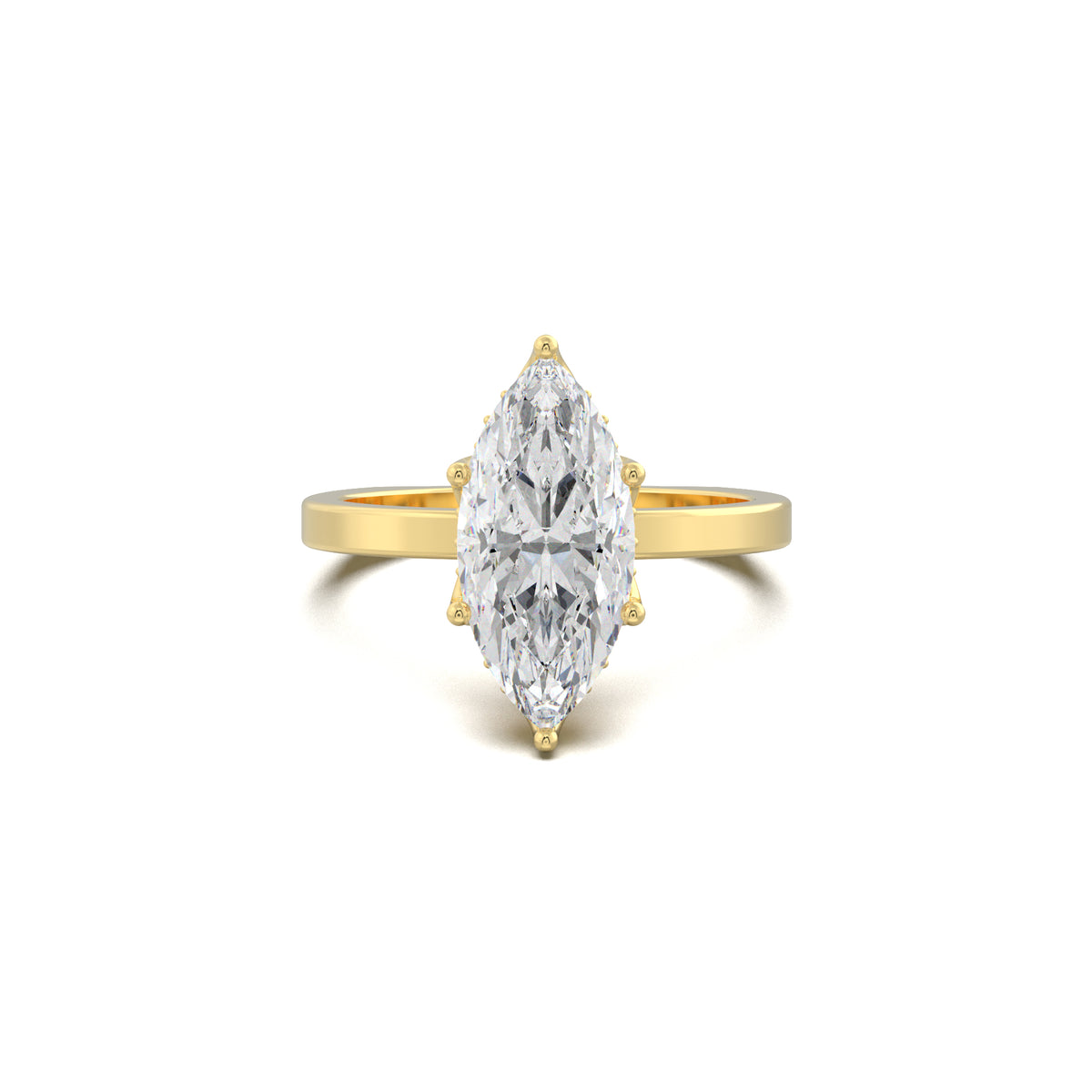 Marquise Hidden Pavé Engagement Ring
